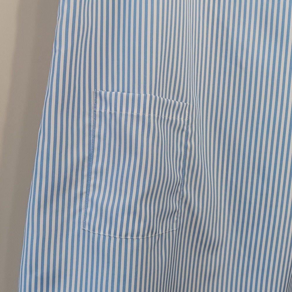 Blue White Striped Pinafore Jumper Dress Button Shoulder Summer Women Plus 4XL - Picture 13 of 16